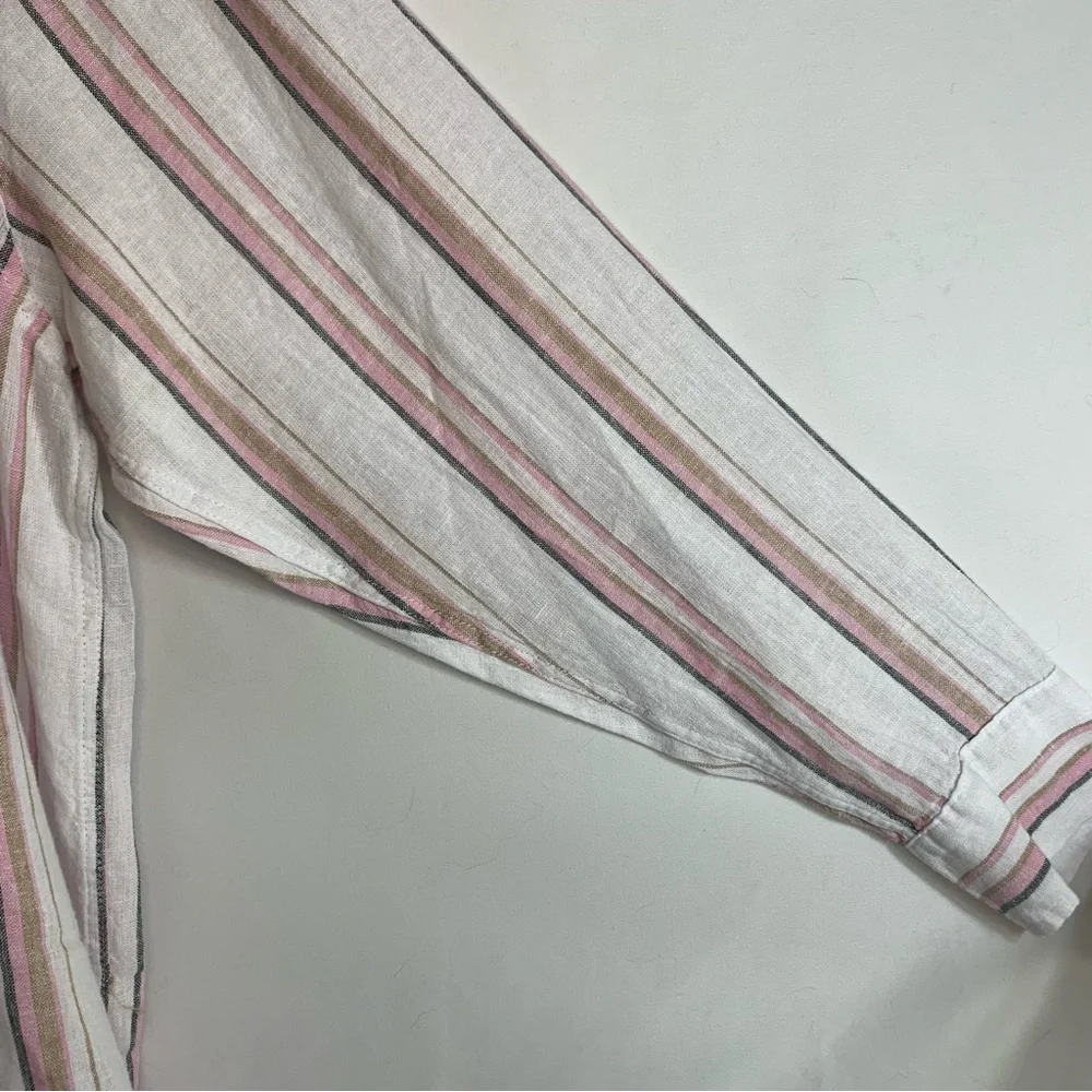 NWT GAP Linen Blend Striped Button Down Top, size XXL - Picture 6 of 12